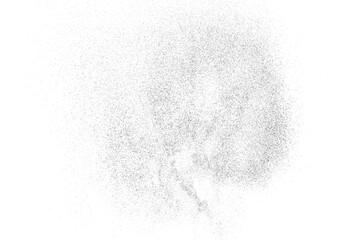 Black texture on white. Worn effect backdrop. Old paper overlay. Grunge background. Abstract pattern. Vector illustration.	
