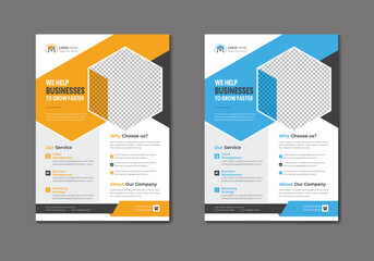 Obraz premium Vector digital marketing agency and corporate business flyer template 