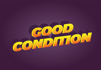 Good condition. Text effect in 3D look with gradient purple yellow color