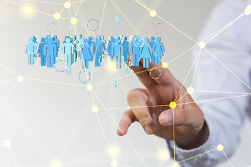 Business intelligence analyst dashboard on virtual