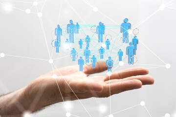 Global network. Blockchain. 3D illustration. Neural networks and artificial intelligence. Abstract