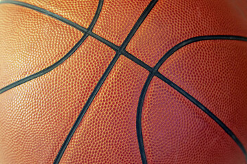 A basketball ball close-up. Sports background, basketball background