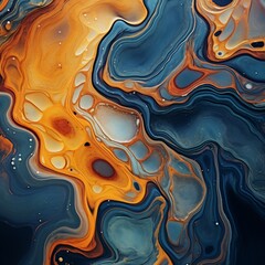 Photograph an epoxy wall with a vibrant, abstract pattern resembling flowing liquid, frozen in time.