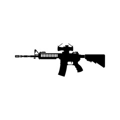 m4 machine gun vector icon, M4 carbine