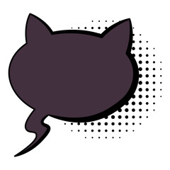 Comic style speech bubble. Speech balloon or element. Funny vector design element. Vector cartoon illustration isolated on white background