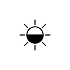 Brightness Icon illustration for    Intensity Setting icon Vector.
