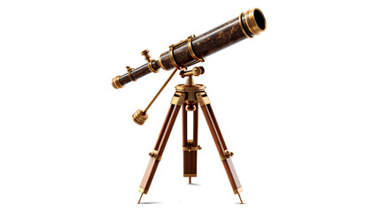 Modern telescope on transparent background - Powered by Adobe
