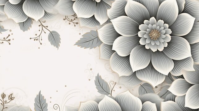 The background of the mandala gray botanical indian pattern is inspired by a mandala