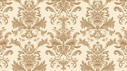 The wallpaper has a seamless damask pattern and a vintage background