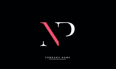 NP, PN, N, P Abstract Letters Logo Monogram
