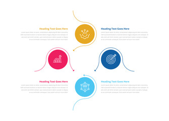 Fototapeta premium Business Infographic Design Template with 4 options, Business data visualization, Process chart, Vector Infographics