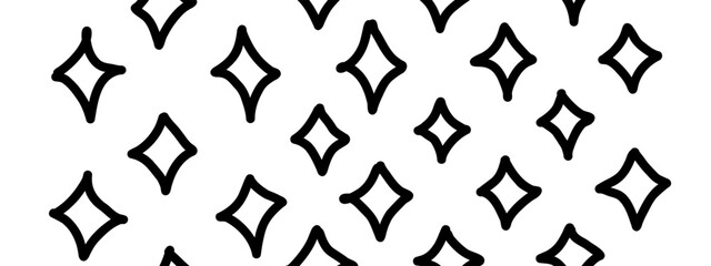 Hand drawn texture with stars. Vector scribble illustration. Doodle abstract black shapes. Trendy illustration. Graphic vector freehand texture. Black Ink dots isolated on a white background.