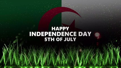 Independence day animation Algeria