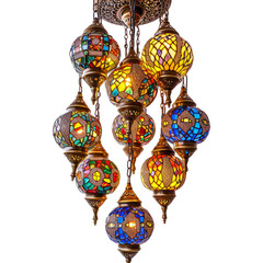 Arabian Lamps Turkish Lights Brass Hanging Ceiling Chandelier Interior Architecture - obrazy, fototapety, plakaty