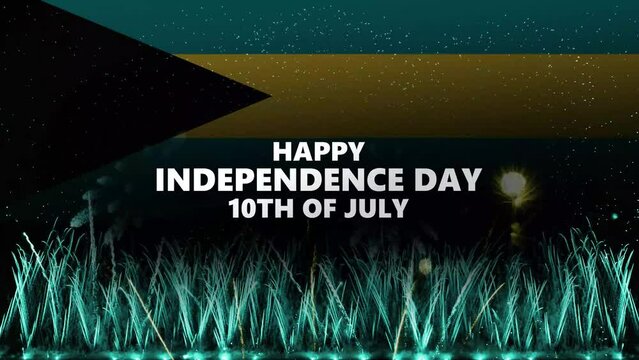Independence day animation Bahamas - Powered by Adobe