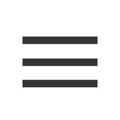 Hamburger menu bar flat icon for apps and websites vector