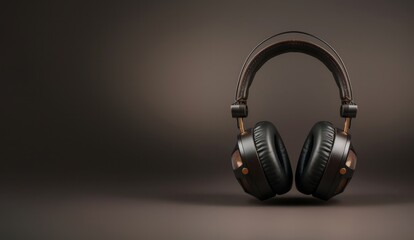 Fototapeta na wymiar headphones isolated on dark background