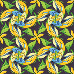 Ceramic tile pattern. Gorgeous seamless pattern. Can be used for wallpaper pattern fills web page background or surface textures