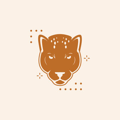 black panther head design on white background. Easy editable layered vector illustration. Wild Animals.