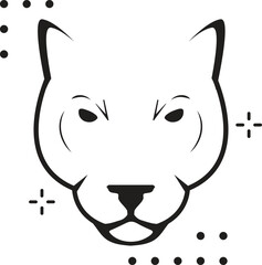 black panther head design on white background. Easy editable layered vector illustration. Wild Animals.