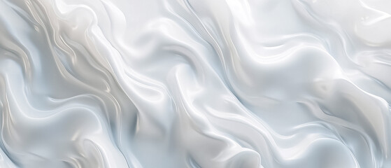 Silk fabric White color, feel Liquid glue ,background ultrawide 21:9 wallpaper banner cover - obrazy, fototapety, plakaty