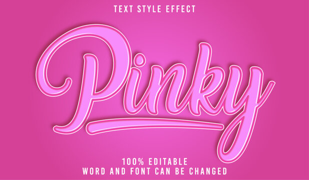 Glossy pink text effect
