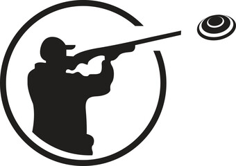 Sporting Clays Target and Sport Shotgun Gun Club Logo Template © Stud