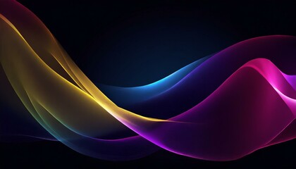 Abstract Fluid Iridescent Holographic Rendering Curved Neon on Moving Degrading design 