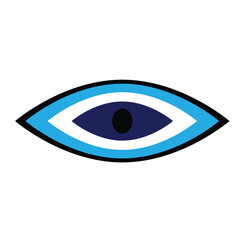 evil eye vector - symbol of protection - blue Turkish 3 4 1