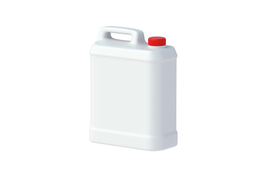 White plastic canister isolated on white background. 3d render