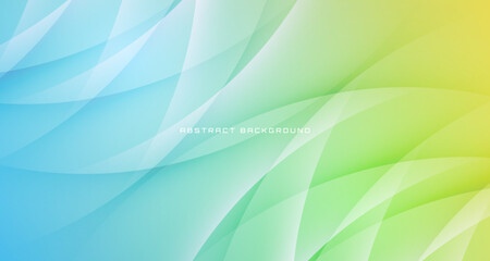 Fototapeta premium 3D colorful geometric abstract background overlap layer on bright space with waves decoration. Minimalist modern graphic design element cutout style concept for banner, flyer, card, or brochure cover