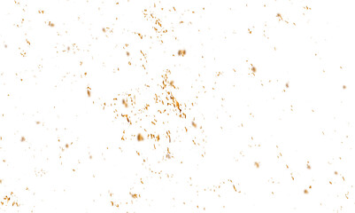 Fototapeta na wymiar Abstract doted and confetti golden glitter and dust particles splatter on transparent background. Dust golden grunge background.