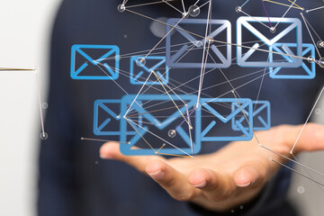 mail communication support contact concept service - connection