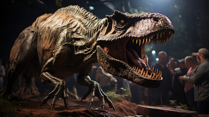 Dinosaur Museum Tyrannosaurus Rex Fossil Exhibit.