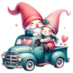 Valentine gnome, vintage, retro, old-fashioned, nostalgic, love, romance, Valentine's Day, cute, whimsical, charming