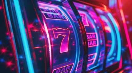 neon casino slots machine, las vegas casino slot reel
