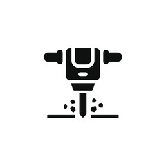 Jackhammer icon isolated on transparent background