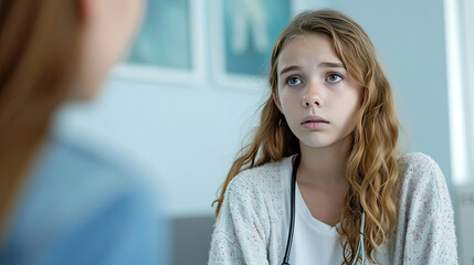 Woman With Stethoscope Examining Man in a Medical Setting