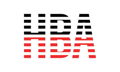 HBA three initial letter iconic line negative space minimal logo design vector template. monogram, abstract, wordmark, business, typography, minimalist, brand, company, flat, modern, unique, simple