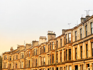 Residential houses in the West End of Glasgow, Scotland