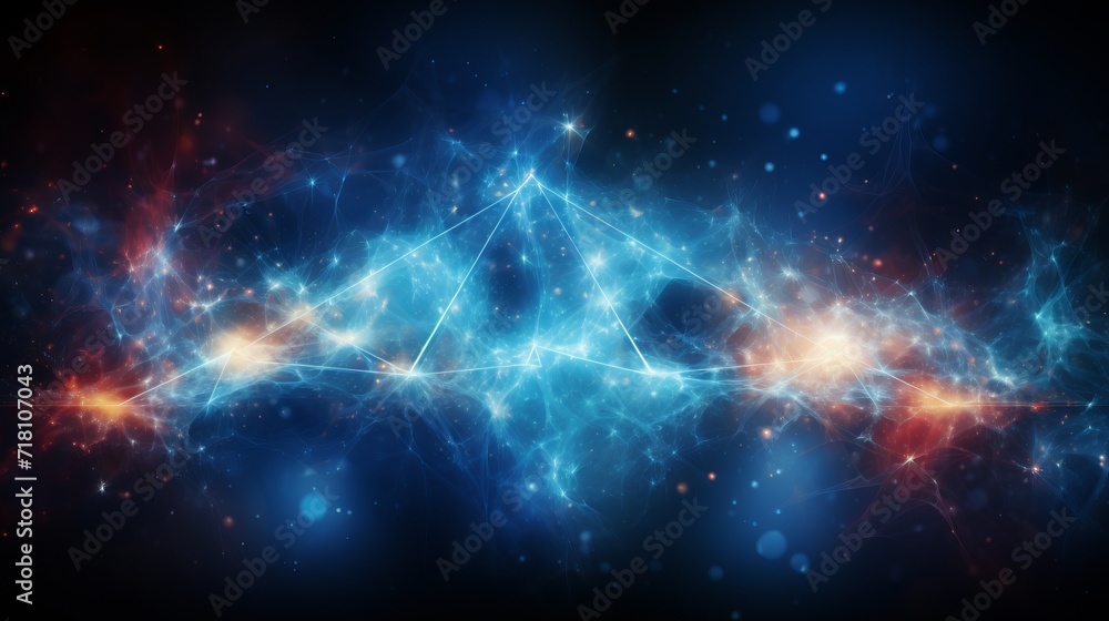 Aufkleber dynamic network grid abstract background with changing electrifying structure
