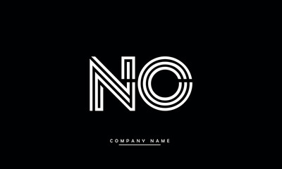NO, ON, N, O Abstract Letters Logo Monogram