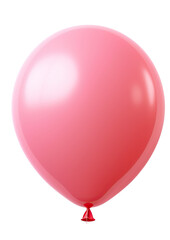 Light red balloon isolated on transparent or white background
