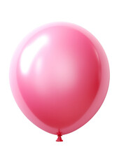Pink balloon isolated on transparent or white background
