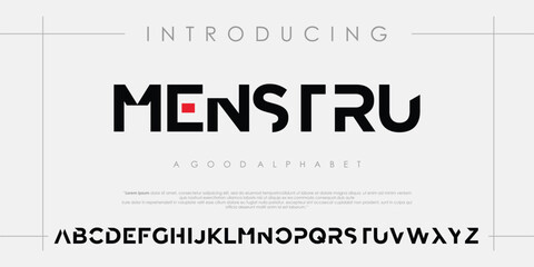 Modern abstract digital alphabet font. Minimal technology typography, Creative urban sport fashion futuristic logo design. vector illustration