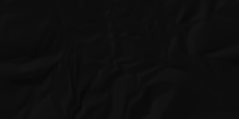 Dark black paper crumpled texture. black fabric crushed textured crumpled. Black wrinkly backdrop paper background. panorama grunge wrinkly paper texture background, crumpled pattern texture.