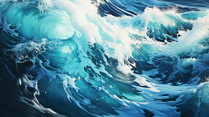 Ocean waves in the sea
