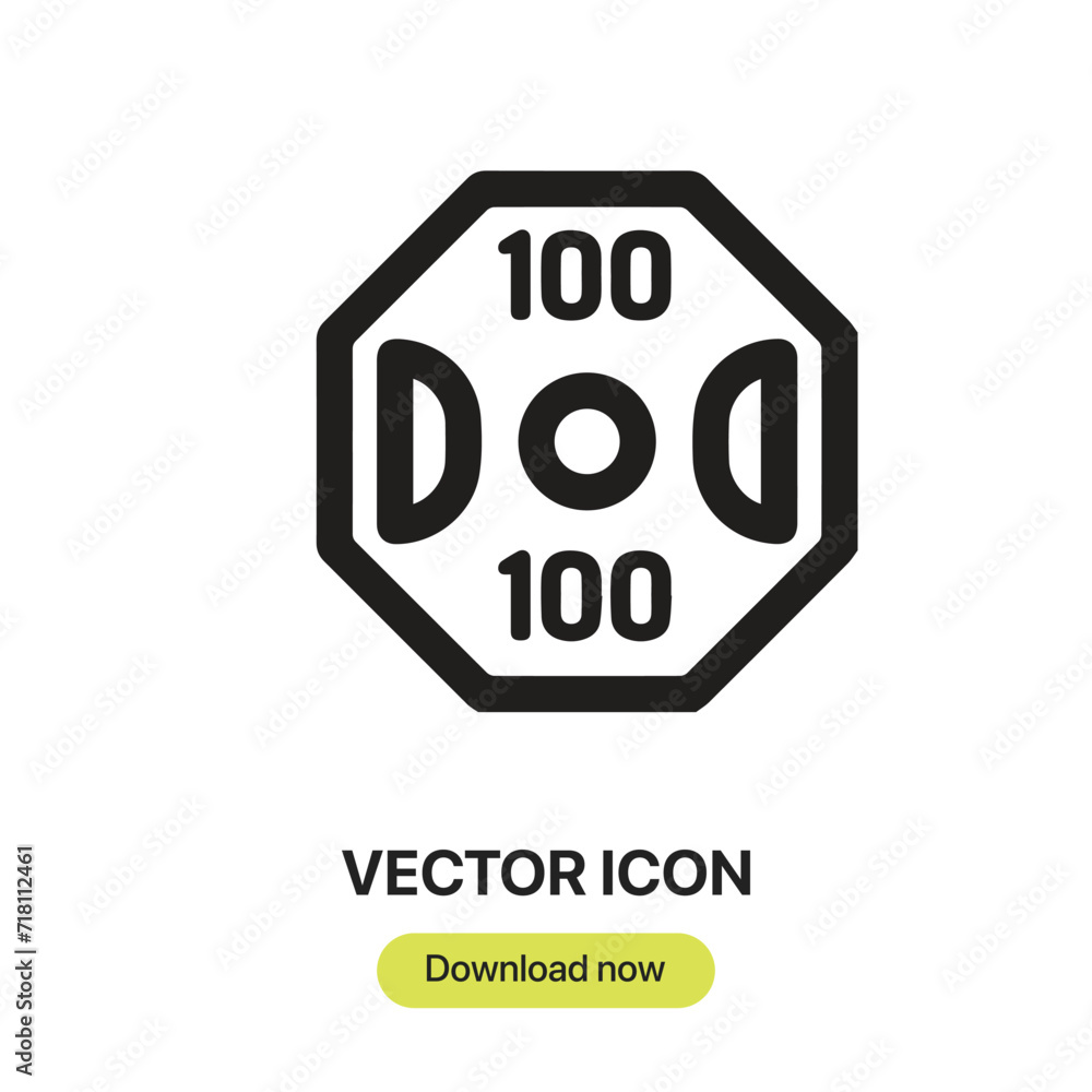 Poster Weight icon vector. Linear-style sign for mobile concept and web design. Weight symbol illustration. Pixel vector graphics - Vector.