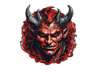red devil mask isolated