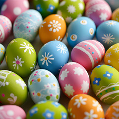 Fototapeta na wymiar Colorful easter eggs background.